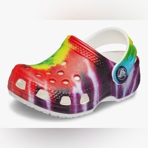 Crocs Rainbow Tie Dye Infant Size 2-3